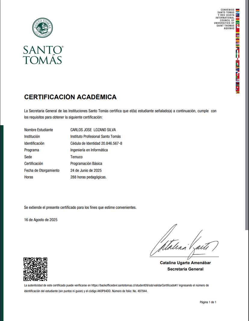 Certificado Programación Básica